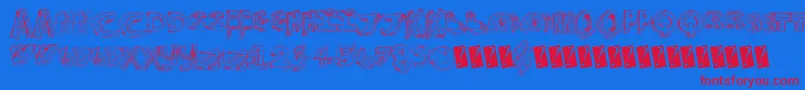 Futurestyle Font – Red Fonts on Blue Background