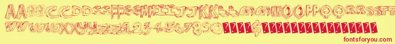 Futurestyle Font – Red Fonts on Yellow Background