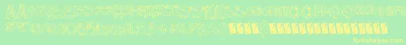 Futurestyle Font – Yellow Fonts on Green Background