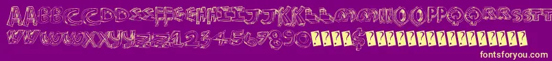 Futurestyle Font – Yellow Fonts on Purple Background