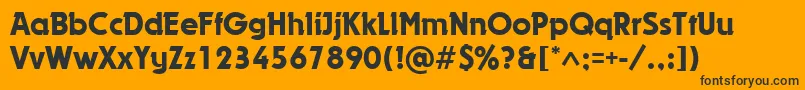 DynarMedium Font – Black Fonts on Orange Background