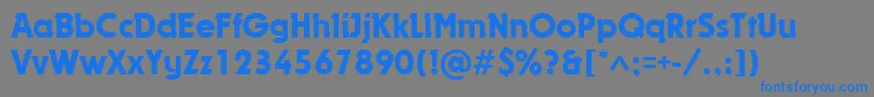 DynarMedium-Schriftart – Blaue Schriften auf grauem Hintergrund
