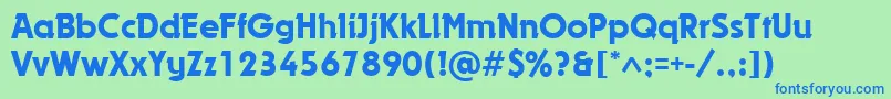 DynarMedium Font – Blue Fonts on Green Background