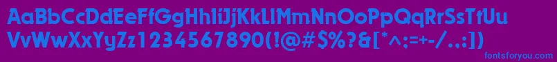 DynarMedium Font – Blue Fonts on Purple Background