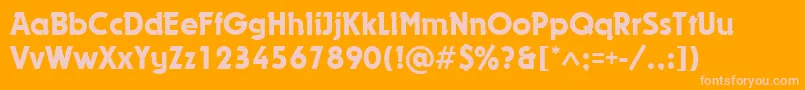 DynarMedium Font – Pink Fonts on Orange Background