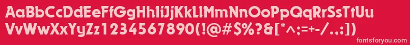 DynarMedium Font – Pink Fonts on Red Background
