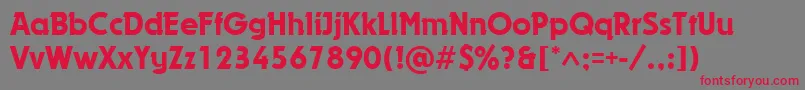 DynarMedium Font – Red Fonts on Gray Background