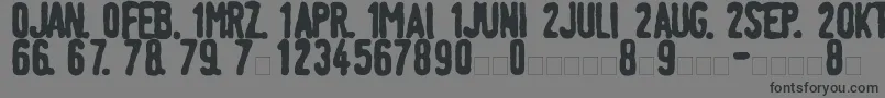 LinotypeTagesstempelFett Font – Black Fonts on Gray Background
