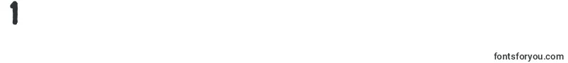 フォントLinotypeTagesstempelFett – フォント数字1