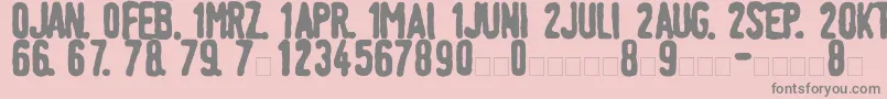 LinotypeTagesstempelFett Font – Gray Fonts on Pink Background