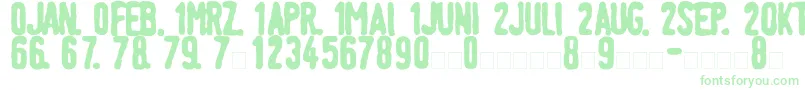 LinotypeTagesstempelFett Font – Green Fonts on White Background