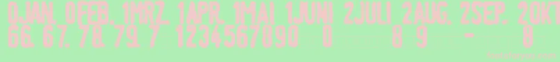 LinotypeTagesstempelFett Font – Pink Fonts on Green Background