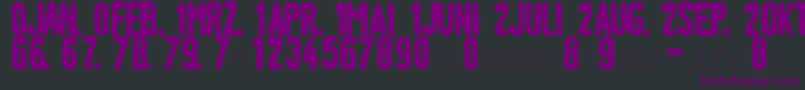 LinotypeTagesstempelFett Font – Purple Fonts on Black Background