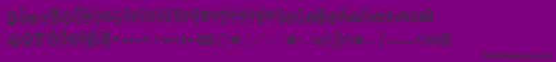 EscalopeCrustTwoIcons-fontti – mustat fontit violetilla taustalla