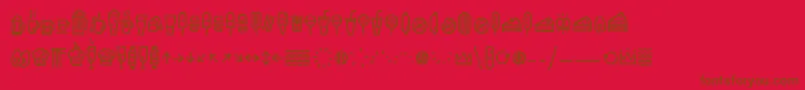 EscalopeCrustTwoIcons Font – Brown Fonts on Red Background