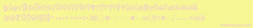 EscalopeCrustTwoIcons Font – Pink Fonts on Yellow Background