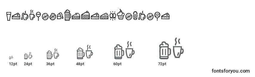 Größen der Schriftart EscalopeCrustTwoIcons (45999)