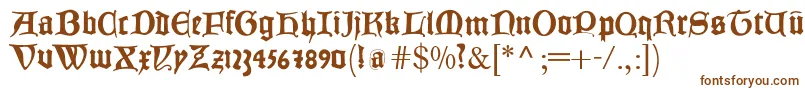 Шрифт Joecaxton – коричневые шрифты на белом фоне