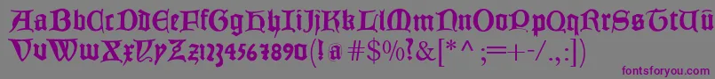 Шрифт Joecaxton – фиолетовые шрифты на сером фоне