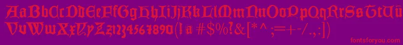 Joecaxton Font – Red Fonts on Purple Background