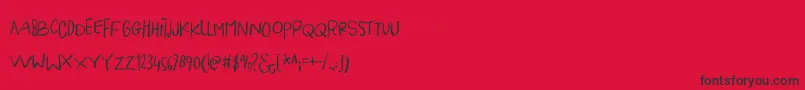 fuente PigeonWingDemo – Fuentes Negras Sobre Fondo Rojo