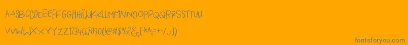 Шрифт PigeonWingDemo – серые шрифты на оранжевом фоне