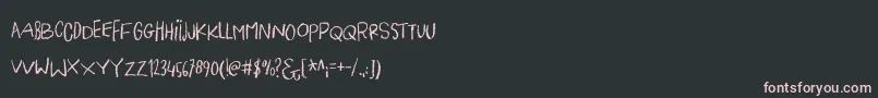 Шрифт PigeonWingDemo – розовые шрифты на чёрном фоне