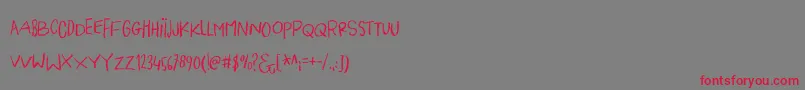 PigeonWingDemo Font – Red Fonts on Gray Background