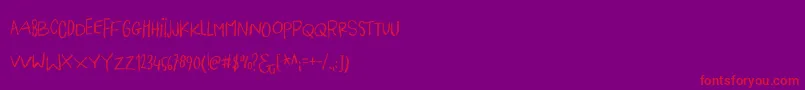 PigeonWingDemo Font – Red Fonts on Purple Background