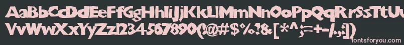 Chunkoblocko Font – Pink Fonts on Black Background