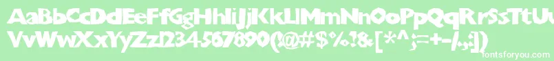 Chunkoblocko Font – White Fonts on Green Background