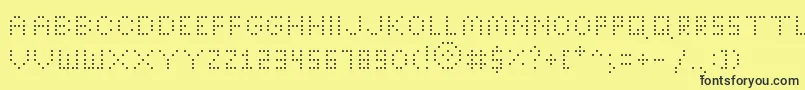 BrightLightsThin Font – Black Fonts on Yellow Background