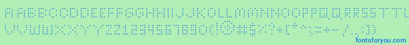 BrightLightsThin Font – Blue Fonts on Green Background