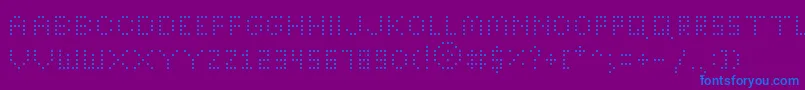 BrightLightsThin Font – Blue Fonts on Purple Background