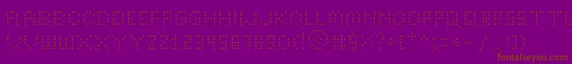 BrightLightsThin Font – Brown Fonts on Purple Background