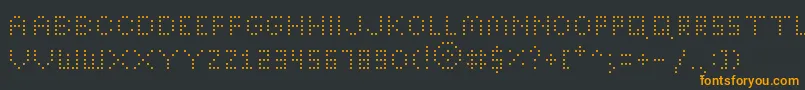 Шрифт BrightLightsThin – оранжевые шрифты на чёрном фоне