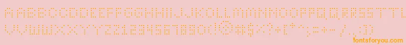 BrightLightsThin Font – Orange Fonts on Pink Background