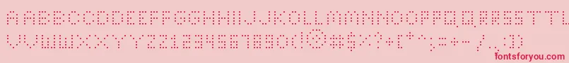 BrightLightsThin Font – Red Fonts on Pink Background