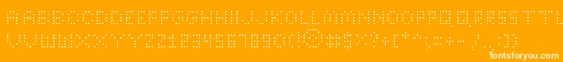 BrightLightsThin Font – White Fonts on Orange Background