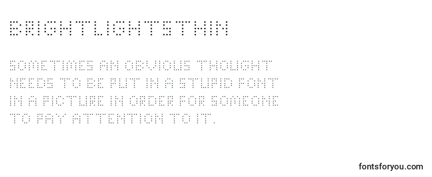 BrightLightsThin Font