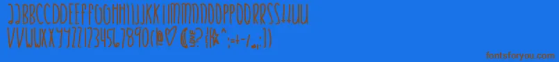 More about Justifymylove Font Justifymylove Font – Brown Fonts on Blue Background