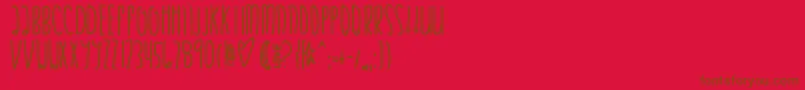 Justifymylove Font – Brown Fonts on Red Background