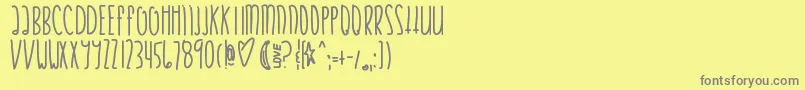 Justifymylove Font – Gray Fonts on Yellow Background