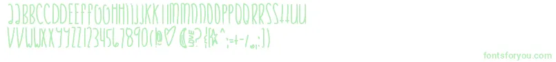 Justifymylove-Schriftart – Grüne Schriften