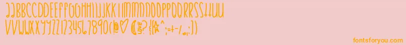 Justifymylove Font – Orange Fonts on Pink Background