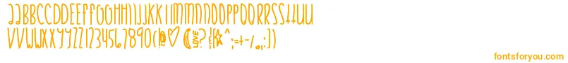 Justifymylove-Schriftart – Orangefarbene Schriften