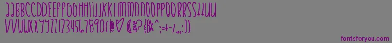 Шрифт Justifymylove – фиолетовые шрифты на сером фоне