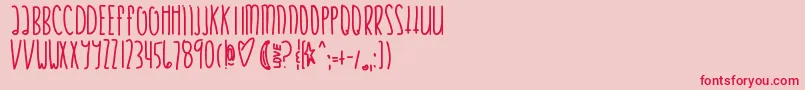 Justifymylove Font – Red Fonts on Pink Background