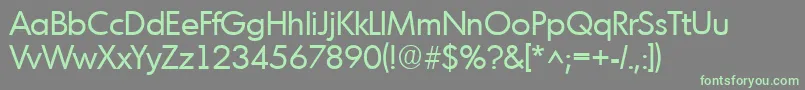 MontrealRegular Font – Green Fonts on Gray Background