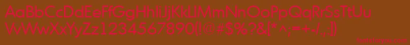 MontrealRegular Font – Red Fonts on Brown Background